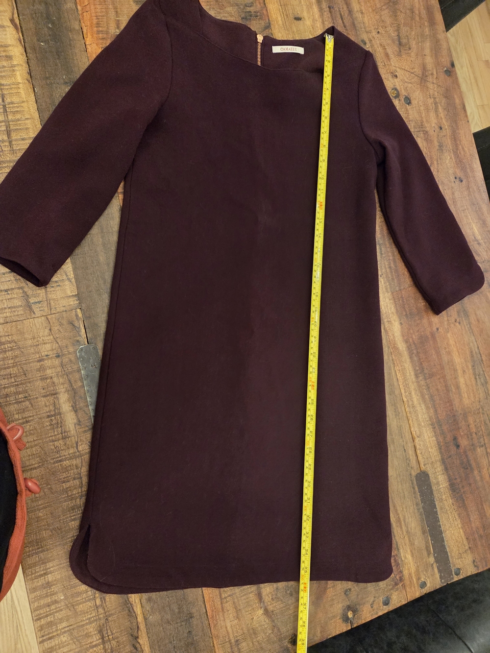 Classic Boatneck Shift Dress in Deep Wine